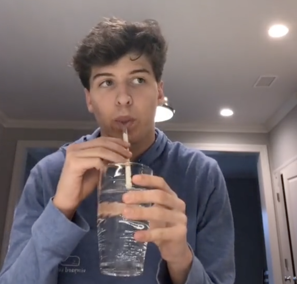 Magic Straws creator unboxing video on TikTok
